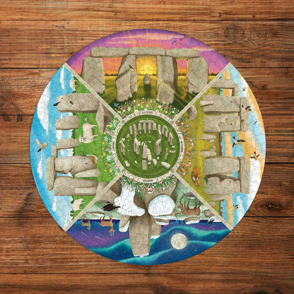 Gibsons - Engligh Heritage Stonehenge - 500 Piece Circular Jigsaw Puzzle