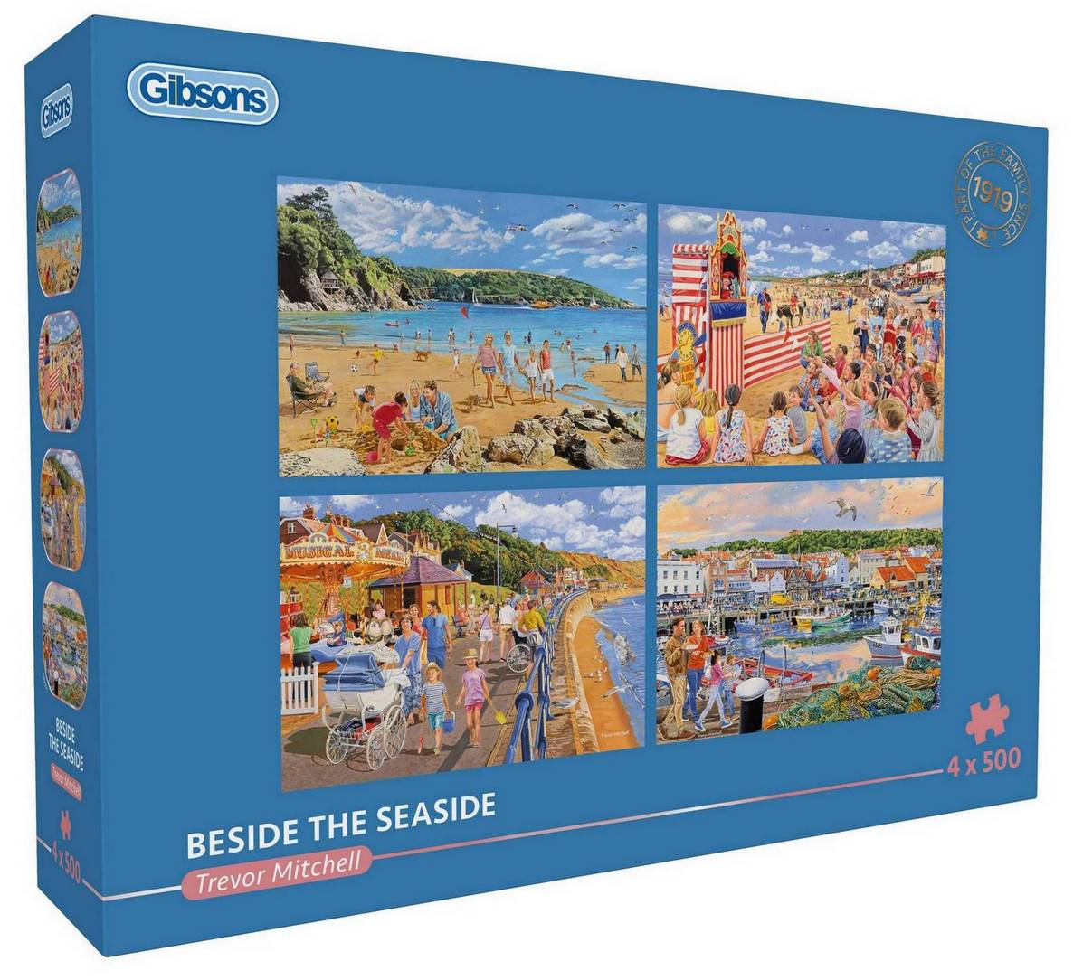 Gibsons - Beside the Seaside - 4 x 500 Piece Jigsaw Puzzle