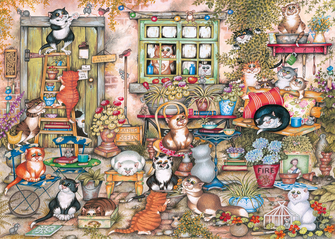 Gibsons - Courtyard Cats - 1000 Piece Jigsaw Puzzle