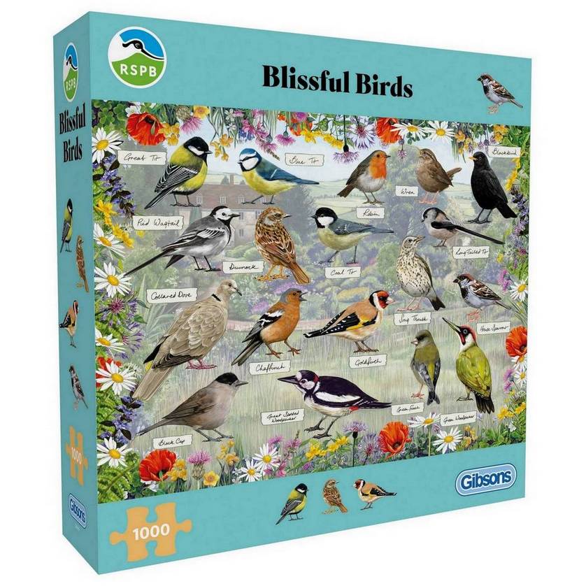Gibsons - RSPB - Blissful Birds - 1000 Piece Jigsaw Puzzle