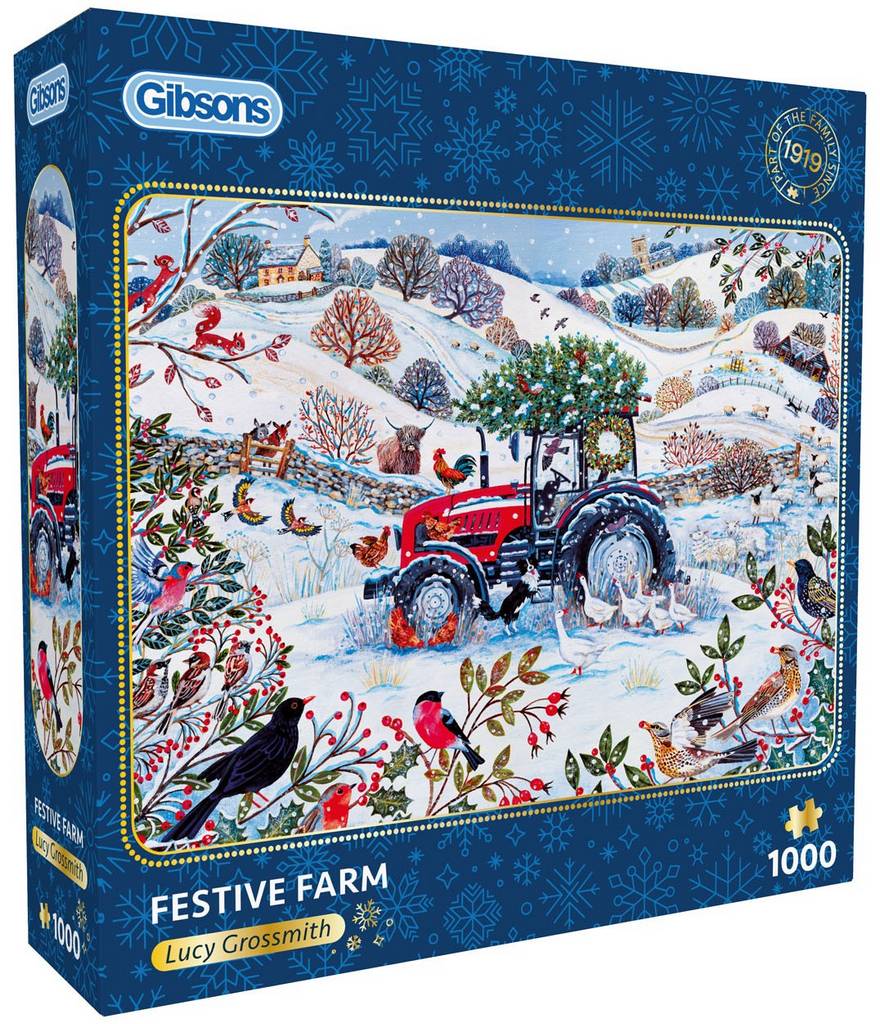 Gibsons - Festive Farm - 1000 Piece Jigsaw Puzzle
