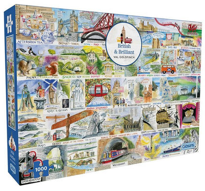 Gibsons - British & Brilliant - 1000 Piece Jigsaw Puzzle