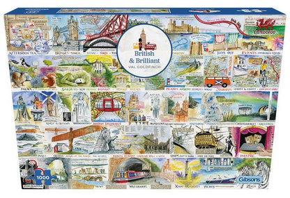 Gibsons - British & Brilliant - 1000 Piece Jigsaw Puzzle