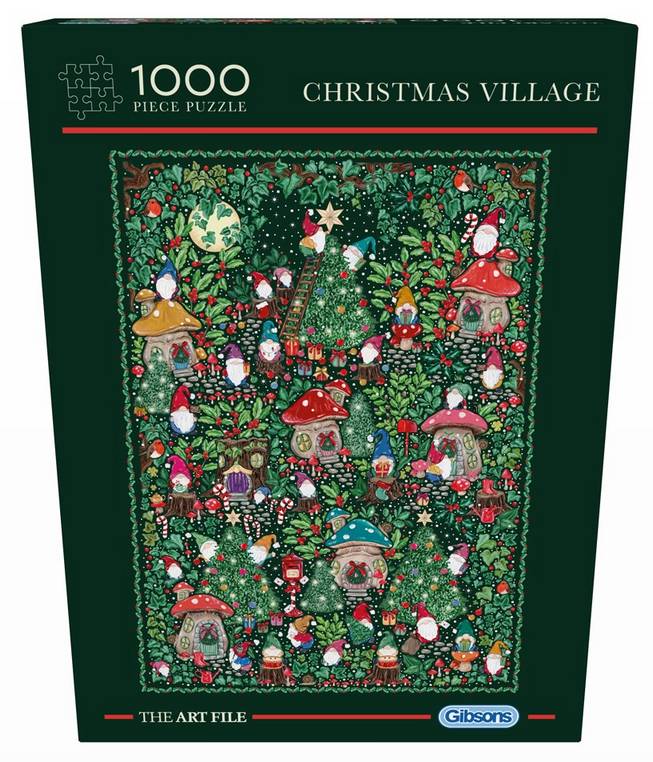 Gibsons - The Art File Christmas Village - 1000 Piece Jigsaw Puzzle