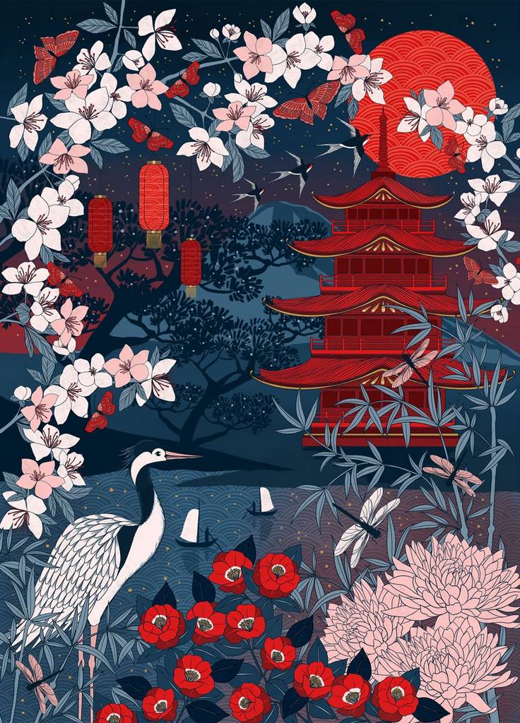 Gibsons - The Art File Sakura Heights - 1000 Piece Jigsaw Puzzle