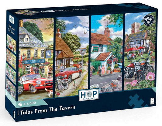 House of Puzzles - Tales From The Tavern - 4 x 500 Piece Jigsaw Puzzle