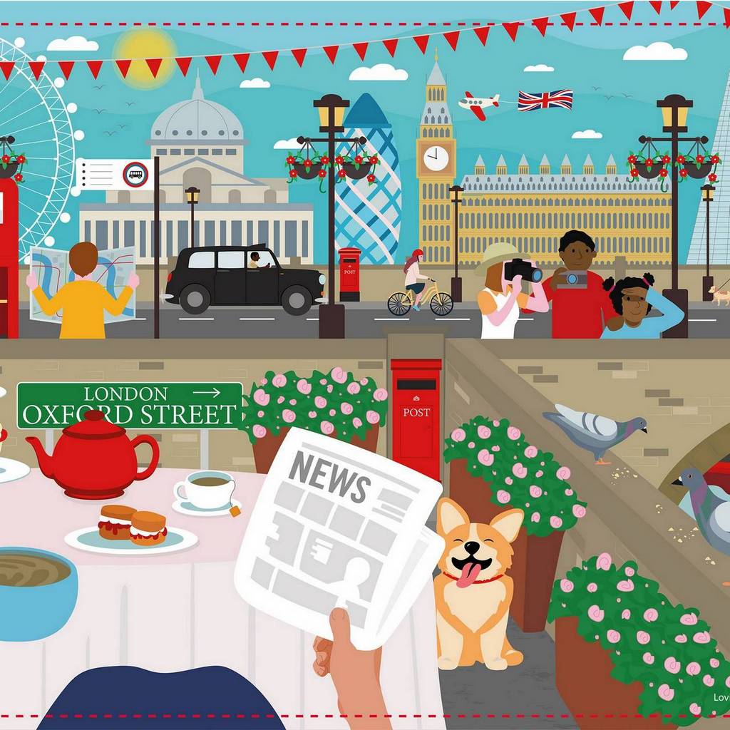 House of Puzzles - London Life - 150 Piece Mini Jigsaw Puzzle in a Tube