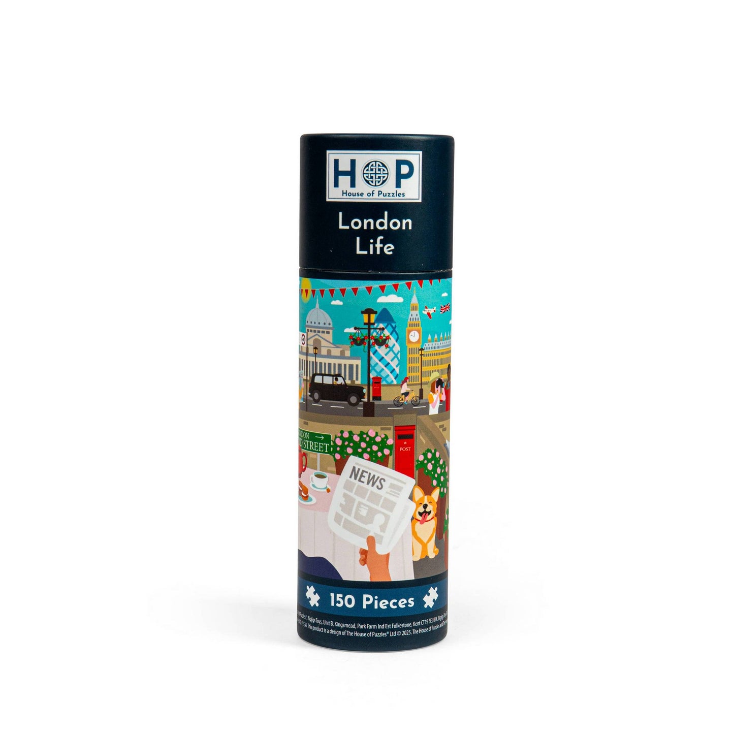 House of Puzzles - London Life - 150 Piece Mini Jigsaw Puzzle in a Tube