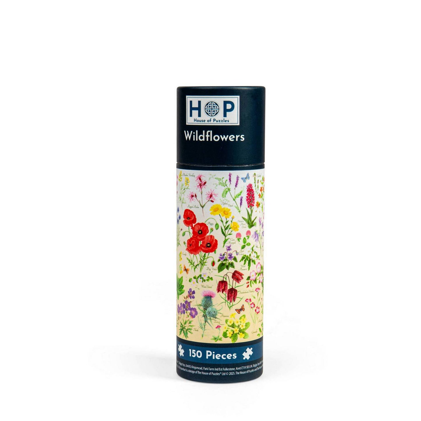 House of Puzzles - Wildflowers - 150 Piece Mini Jigsaw Puzzle in a Tube