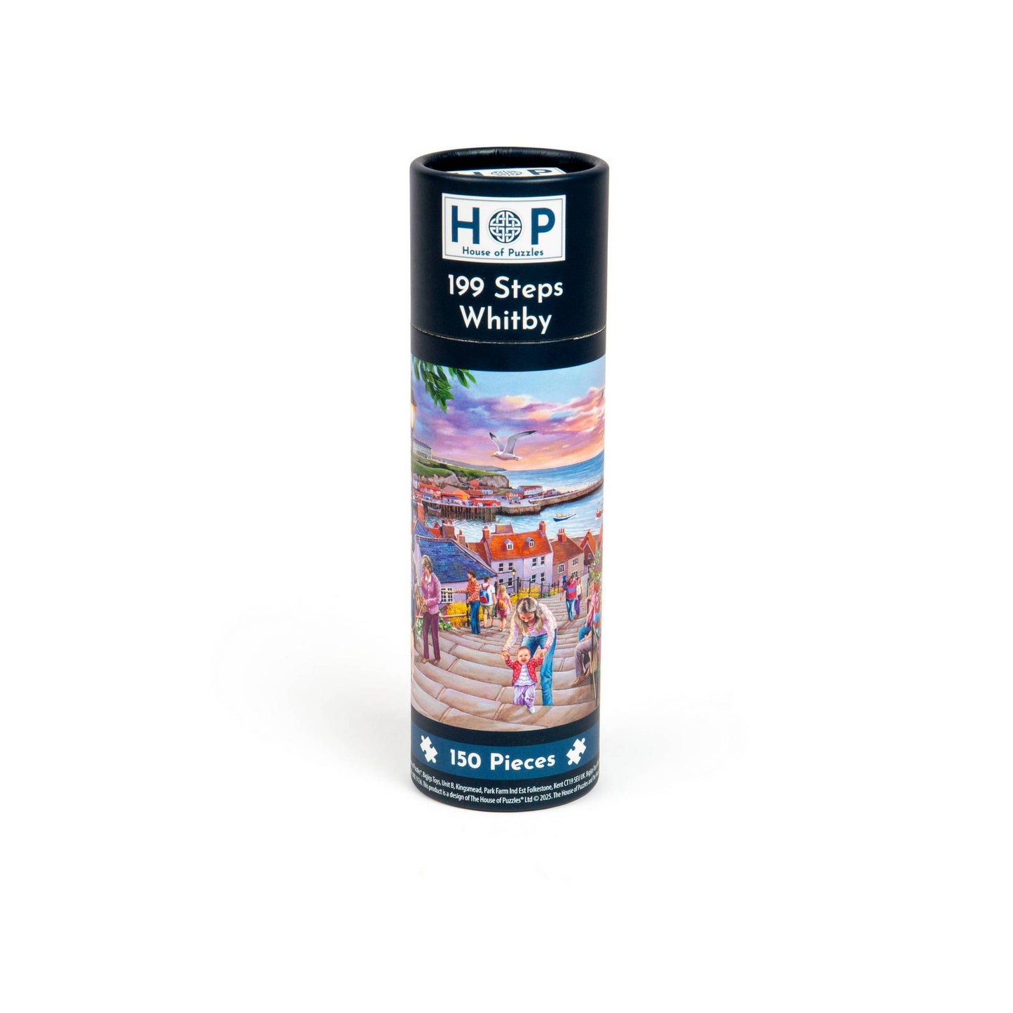 House of Puzzles - 199 Steps Whitby - 150 Piece Mini Jigsaw Puzzle in a Tube