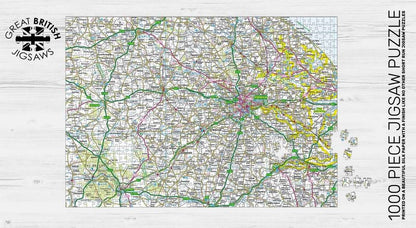 Pieceful Maps - Norfolk Broads - 1000 Piece Jigsaw Puzzle