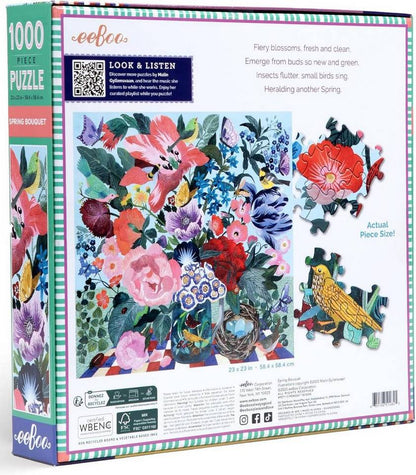 Eeboo - Spring Bouquet - 1000 Piece Jigsaw Puzzle