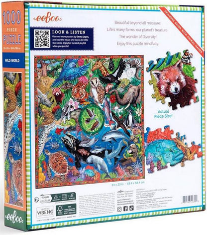 Eeboo - Wild World - 1000 Piece Jigsaw Puzzle