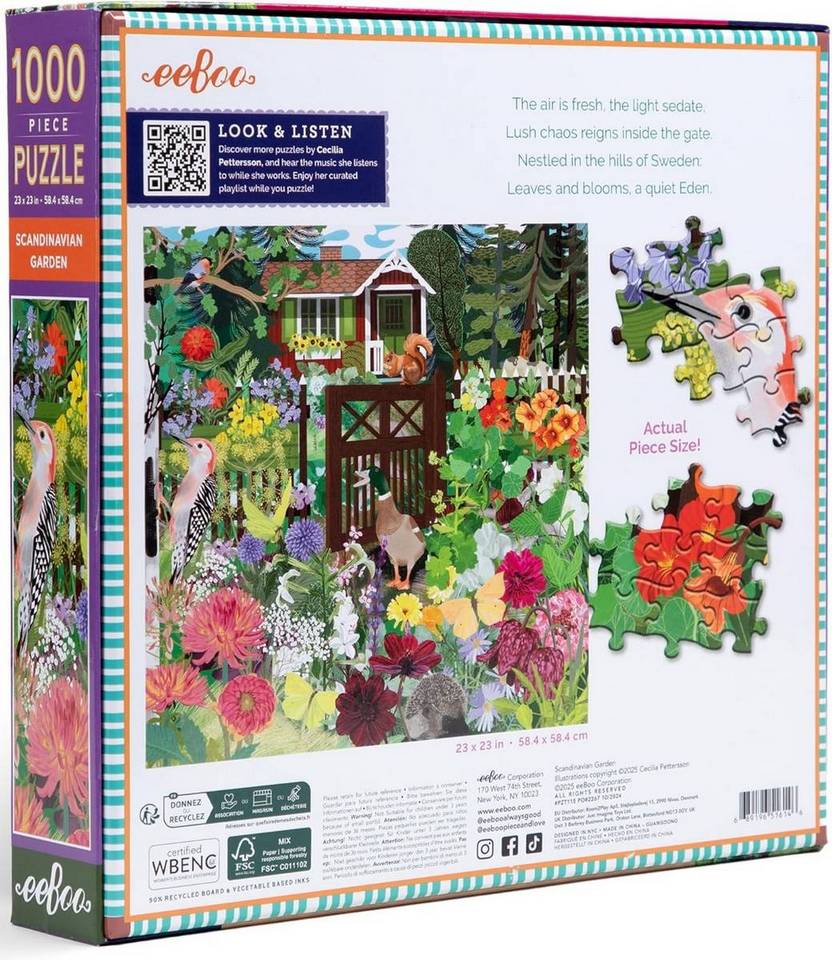 Eeboo - Scandinavian Garden - 1000 Piece Jigsaw Puzzle