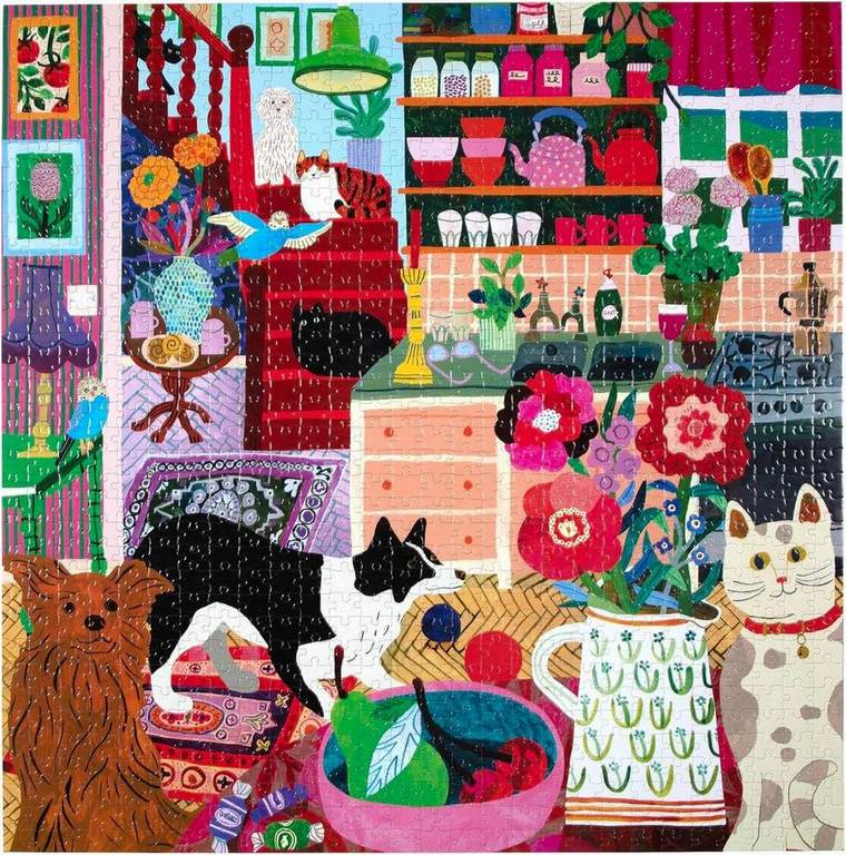 Eeboo - Pets in the Kitchen - 1000 Piece Jigsaw Puzzle