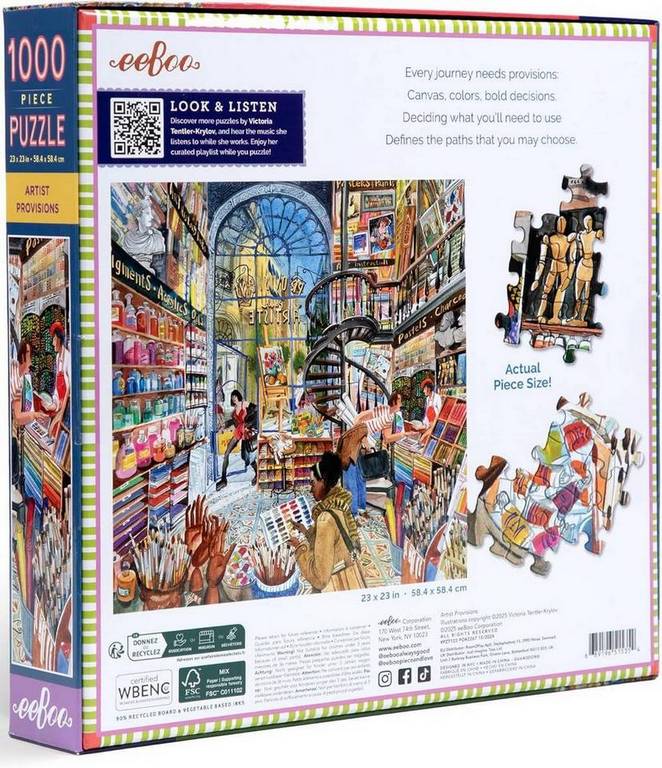 Eeboo - Artist Provisions - 1000 Piece Jigsaw Puzzle
