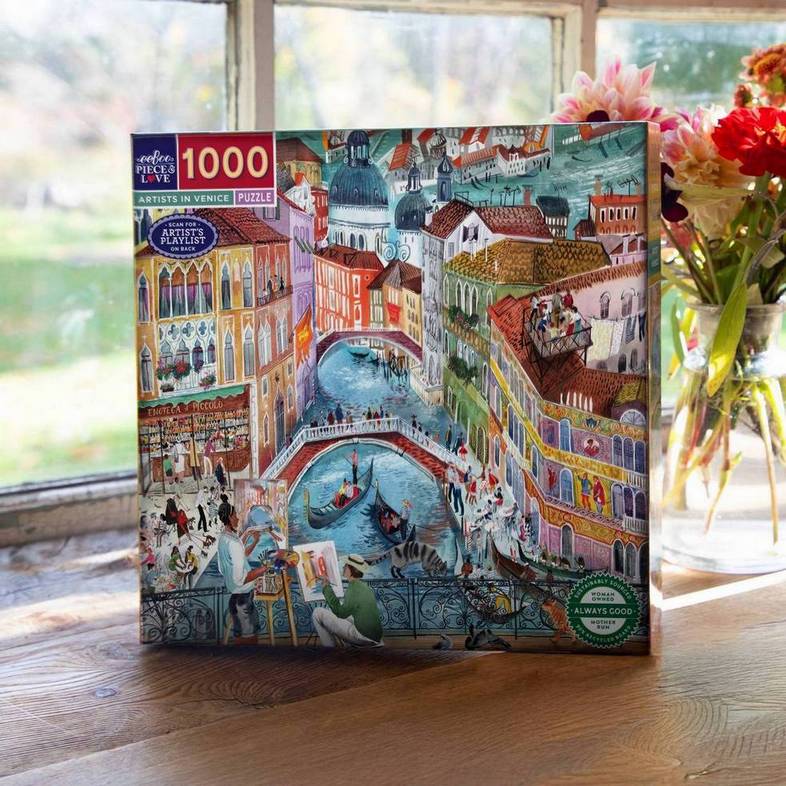 Eeboo - Artists in Venice - 1000 Piece Jigsaw Puzzle