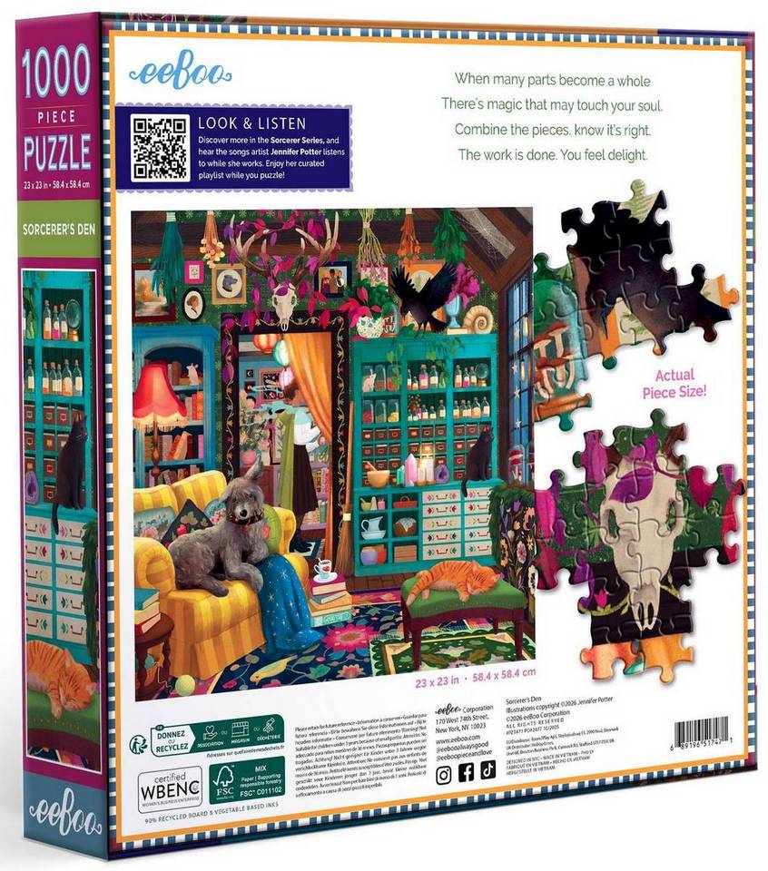 Eeboo - Sorcerers Den - 1000 Piece Jigsaw Puzzle