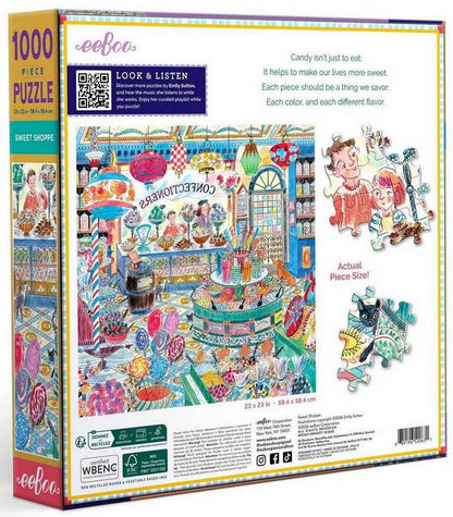 Eeboo - Sweet Shoppe - 1000 Piece Jigsaw Puzzle