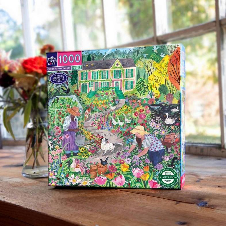 Eeboo - French Flower Garden - 1000 Piece Jigsaw Puzzle