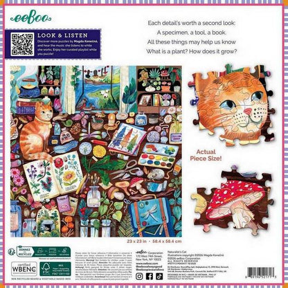 Eeboo - Naturalists Cat - 1000 Piece Jigsaw Puzzle