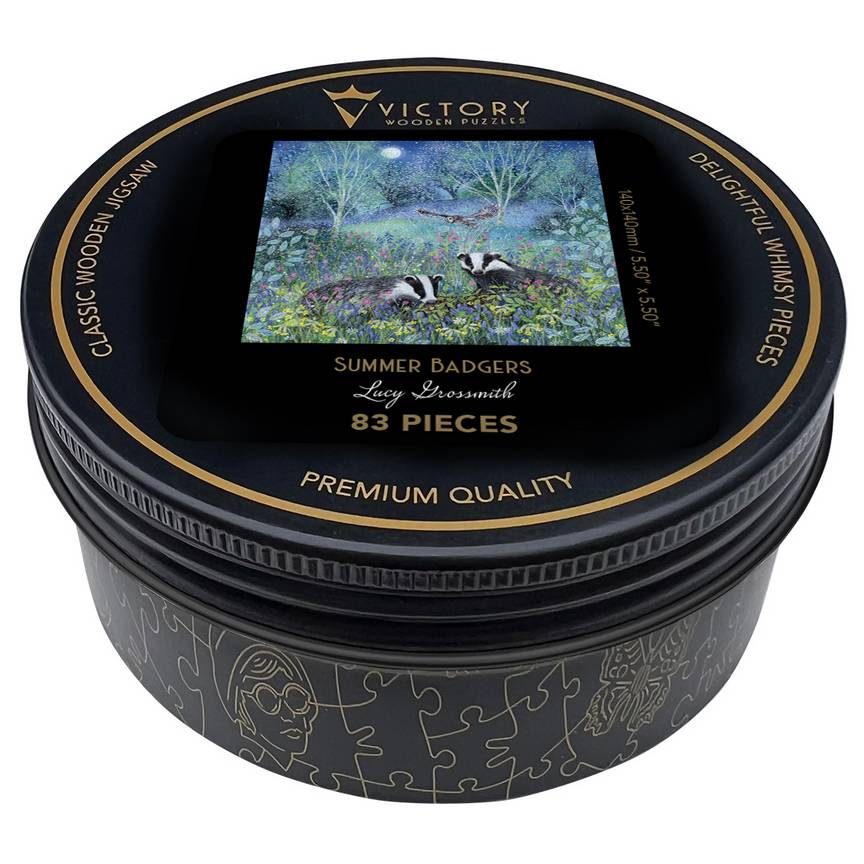 Victory Puzzles - Summer Badgers - 83 Piece Wooden Jigsaw Puzzle