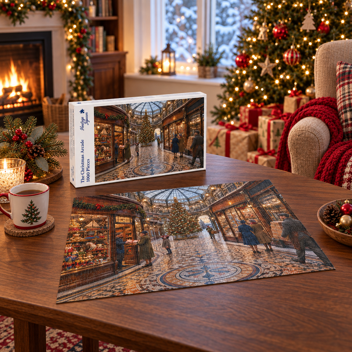 Heritage Jigsaws - The Christmas Arcade - 1000 Piece Jigsaw Puzzle