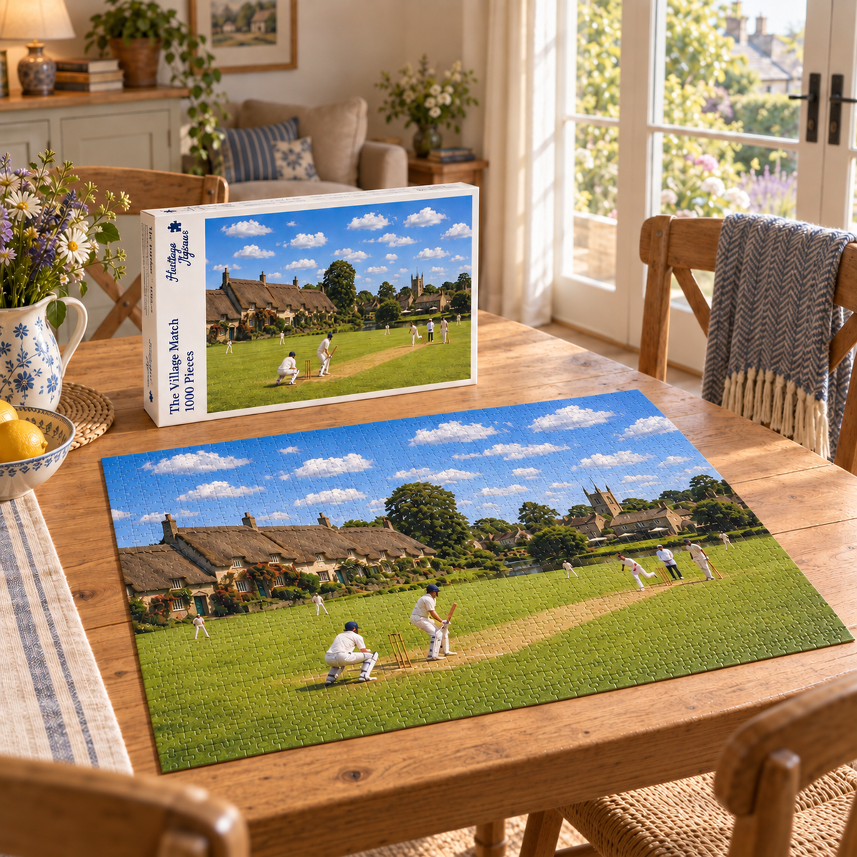 Heritage Jigsaws - The Village Match - 1000 Piece Jigsaw Puzzle