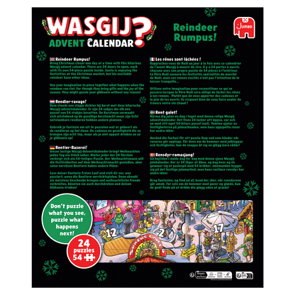 Wasgij - Advent Calendar - Reindeer Rumpus! - 24 x 54 Piece Jigsaw Puzzle