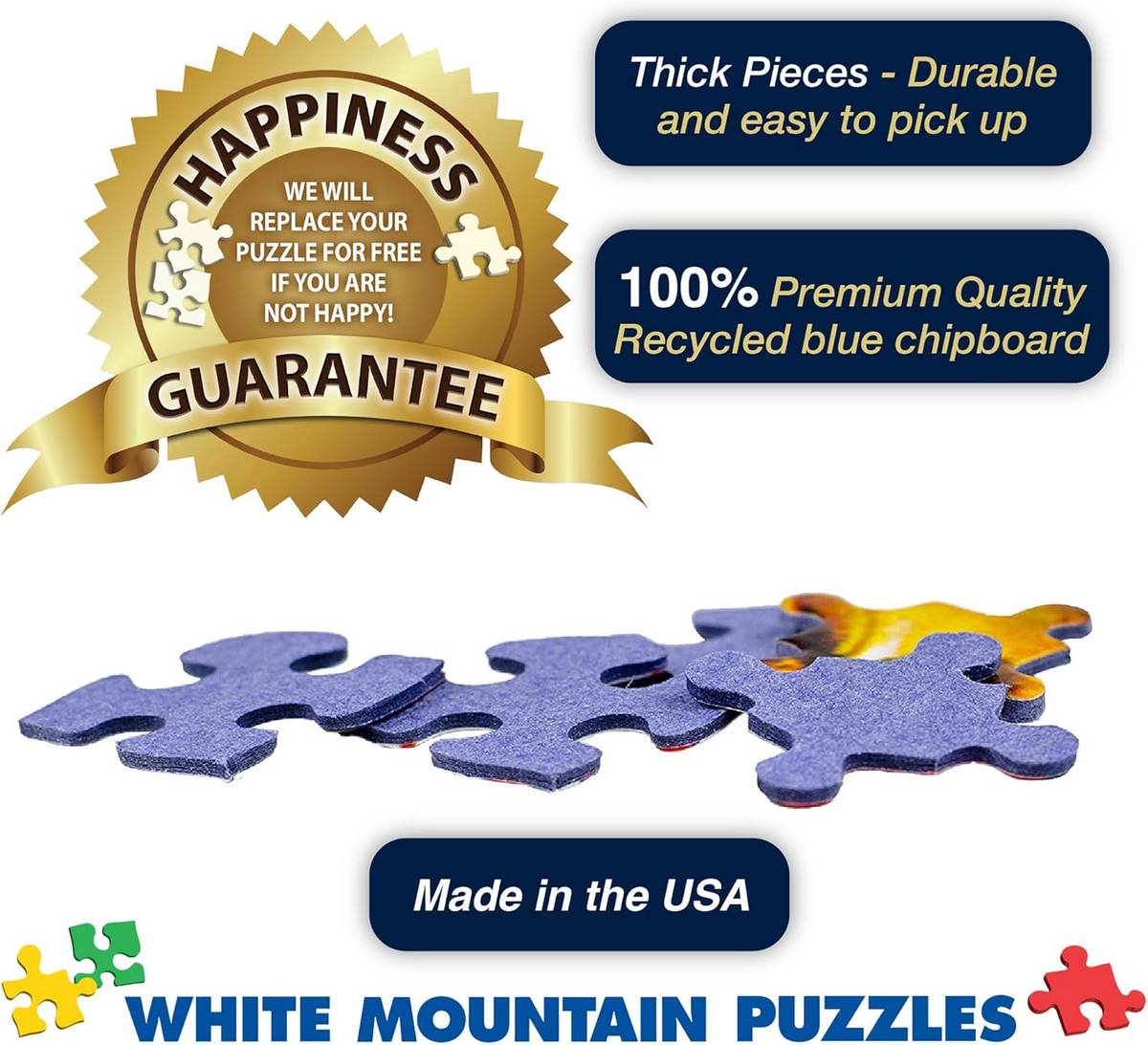 White Mountain - Cafe Bookshop  - 1000 Piece Jigsaw Puzzle