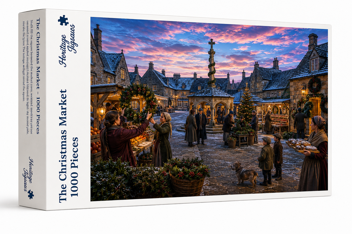 Heritage Jigsaws - The Christmas Market - 1000 Piece Jigsaw Puzzle