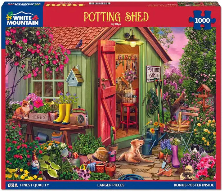 White Mountain - Potting Shed - 1000 Piece Jigsaw Puzzle