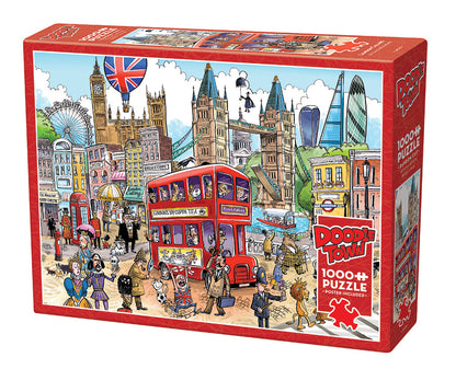 Cobble Hill - Doodletown - London Calling  - 1000 Piece Jigsaw Puzzle