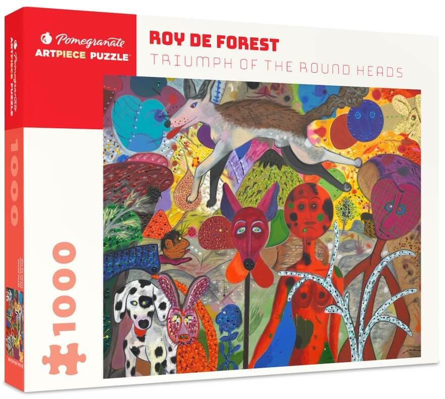 Pomegranate - Roy De Forest - Triumph of the Round Heads - 1000 Piece Jigsaw Puzzle
