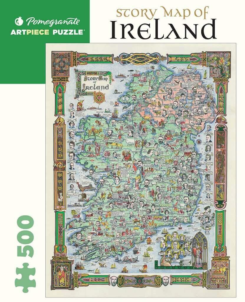 Pomegranate - Story Map of Ireland - 500 Piece Jigsaw Puzzle