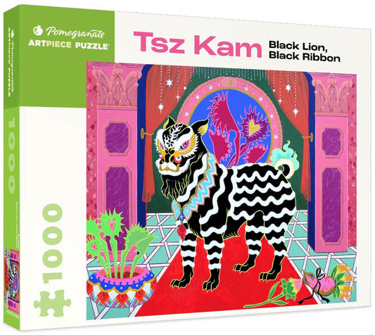 Pomegranate - Tsz Kam - Black Lion Black Ribbon - 1000 Piece Jigsaw Puzzle