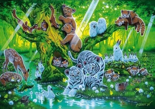 Clementoni - Mother Tree Fluorescent - 1000 Piece Jigsaw Puzzle