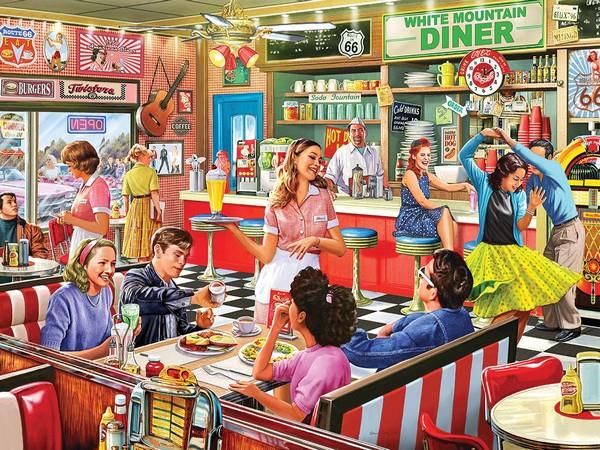 White Mountain - American Diner - 1000 Piece Jigsaw Puzzle