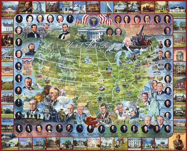 White Mountain - United States Presidents - 1000 Piece Jigsaw Puzzle