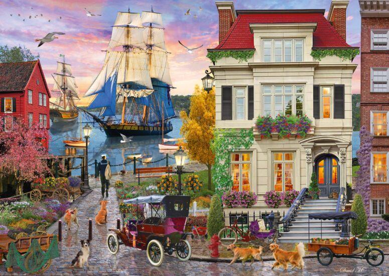 Schmidt - Ship in the Harbor - 1000 Piece Jigsaw Puzzle