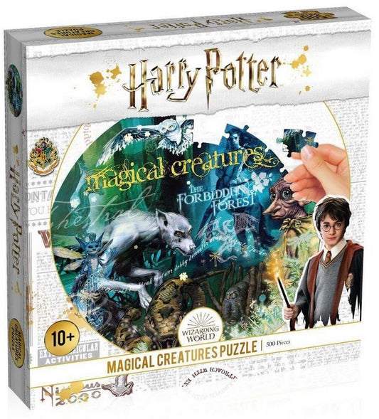 Winning Moves - Harry Potter - Magical Creatures - 500 Piece Circular Jigsaw Puzzle