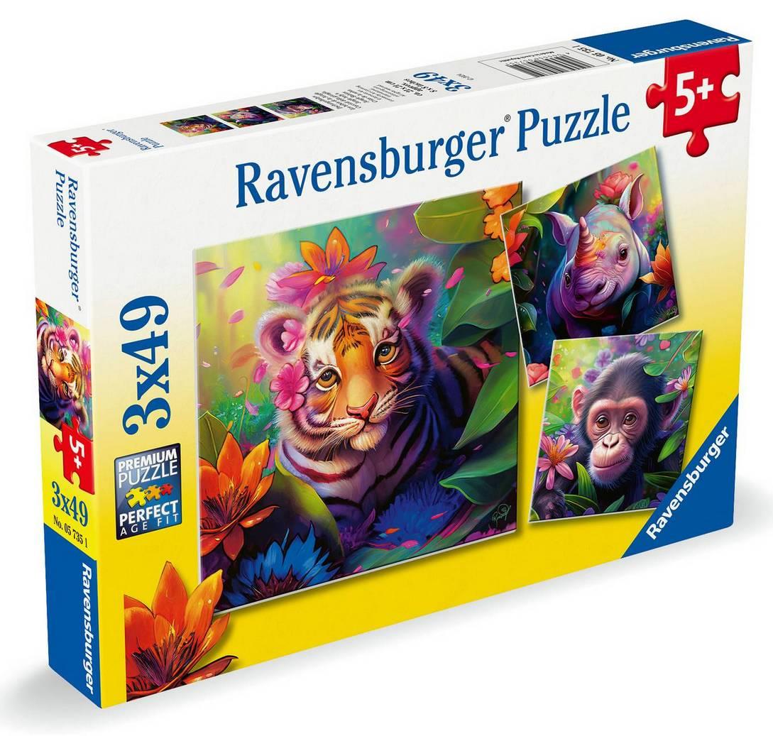 Ravensburger - Jungle Babies - 3 x 49 Piece Jigsaw Puzzle
