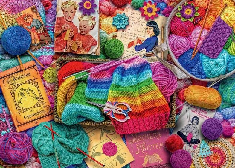 Ravensburger - Vintage Knitting & Crochet - 1000 Piece Jigsaw Puzzle