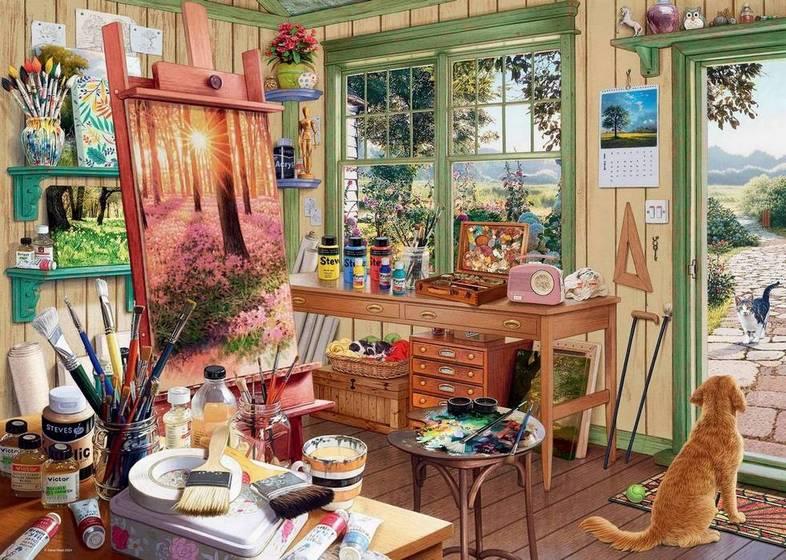 Ravensburger - My Haven No 11 The Artist’s Shed - 1000 Piece Jigsaw Puzzle
