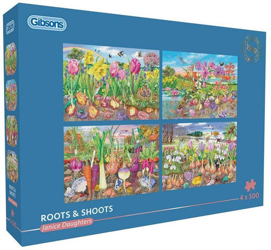 Gibsons - Roots & Shoots - 4 x 500 Piece Jigsaw Puzzle