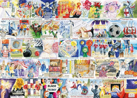 Gibsons - A Year in Great Britain - 1000 Piece Jigsaw Puzzle