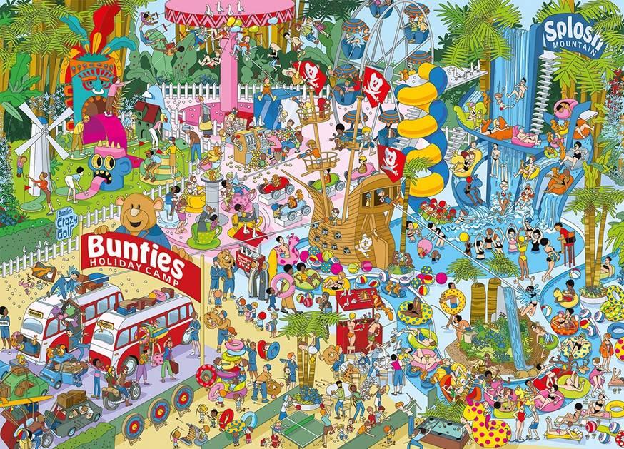 Gibsons - Jokesaws - Trouble in Paradise - 1000 Piece Jigsaw Puzzle