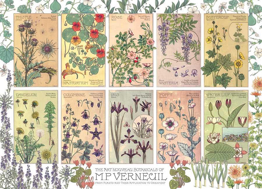 Cobble Hill - Botanicals By Verneuil - 1000 Piece Jigsaw Puzzle
