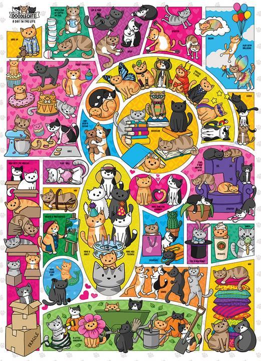 Cobble Hill - Doodlecats - 1000 Piece Jigsaw Puzzle