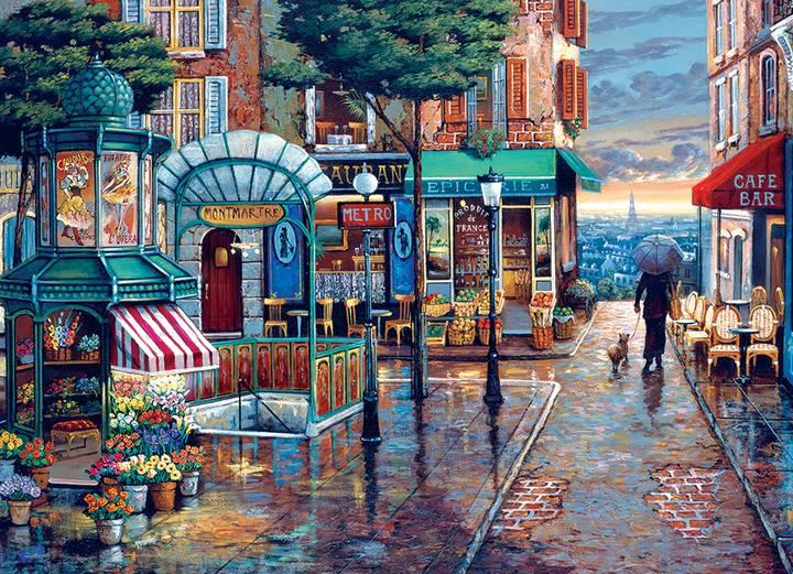 Cobble Hill - Rainy Day Stroll - 1000 Piece Jigsaw Puzzle